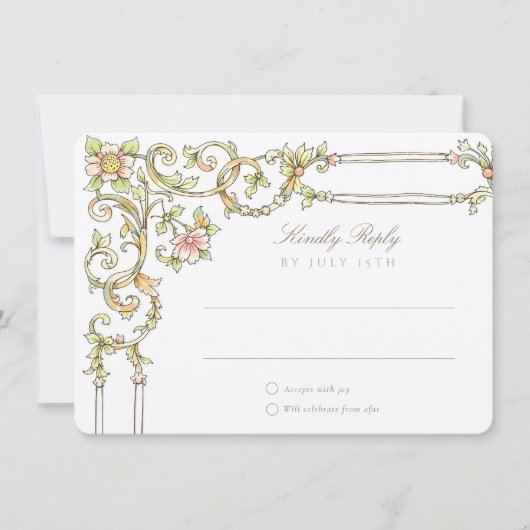 Garden RSVP Card Wedding Einladung (Vorderseite)