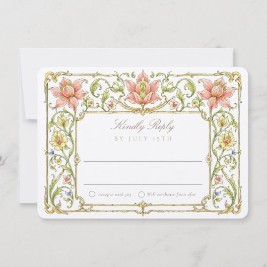 Garden RSVP Card Wedding Einladung (Vorderseite)