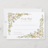 Garden RSVP Card Wedding Einladung (Vorderseite)