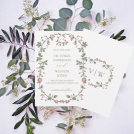 Garden Sage Green Save the Date Einladung