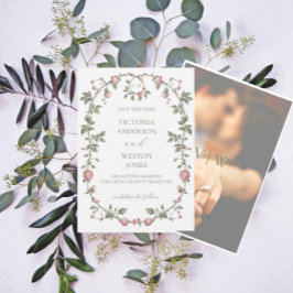 Garden Sage Green Save the Date Einladung Foto