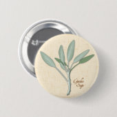 Garden Sage Herb Button (Vorne & Hinten)