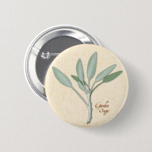 Garden Sage Herb Button (Vorne & Hinten)