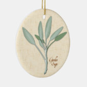 Garden Sage Herb Keramik Ornament (Rechts)