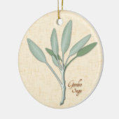 Garden Sage Herb Keramik Ornament (Links)