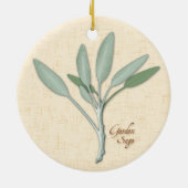 Garden Sage Herb Keramik Ornament (Hinten)