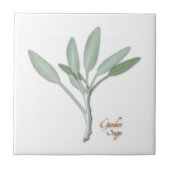 Garden Sage Herb Keramik Tile Fliese (Vorderseite)