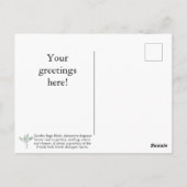 Garden Sage Herb Postkarte anpassen (Rückseite)