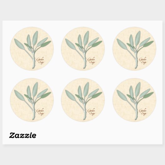 Garden Sage Herb Stickers (Blatt)