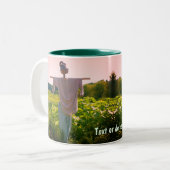 Garden Scarecrow Natur Personalisiert Zweifarbige Tasse (Vorderseite Links)