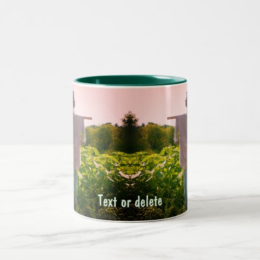 Garden Scarecrow Natur Personalisiert Zweifarbige Tasse (Mittel)