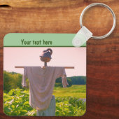 Garden Scarecrow Nature Personalized Schlüsselanhänger (Rückseite)