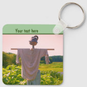 Garden Scarecrow Nature Personalized Schlüsselanhänger (Rückseite)