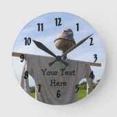 Garden Scarecrow Nature Runde Wanduhr (Vorderseite)