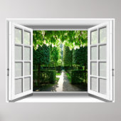 Garden Scene Fake Window View 3D Poster (Vorne)