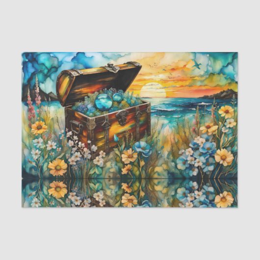 Garden Schatztruhe Seidenpapier (Vorderseite)