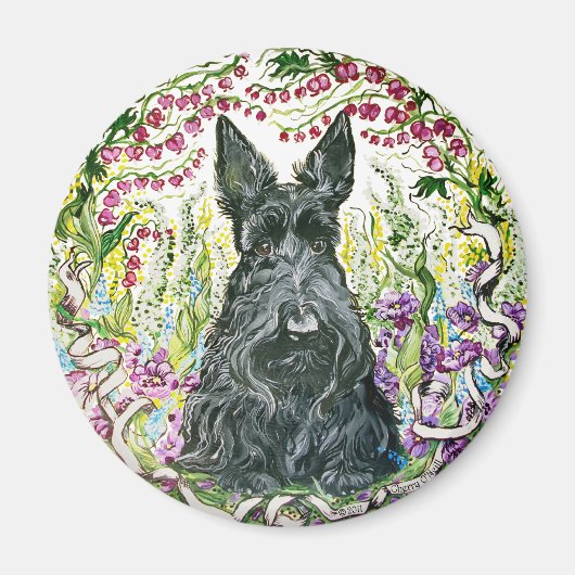Garden Scottie Magnet (Vorne)