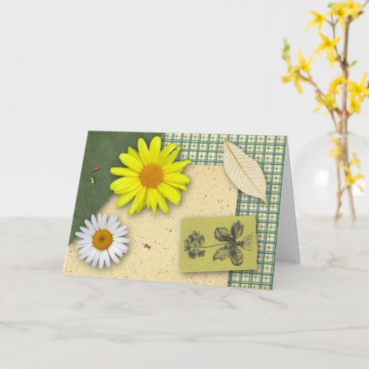 Garden Scrapbook Geburtstagskarte Karte (Gelbe Blume)