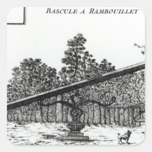 Garden See sah in Rambouillet, aus "Details des N Quadratischer Aufkleber