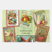 Garden Seed Packet Geburtstag Geschenkpapier Set (Vorderseite)