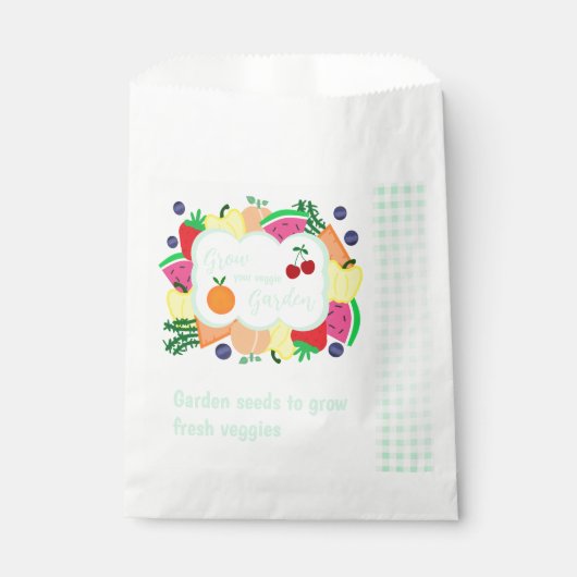 Garden Seeds Gift Bridal Shower Geschenktütchen (Vorderseite)