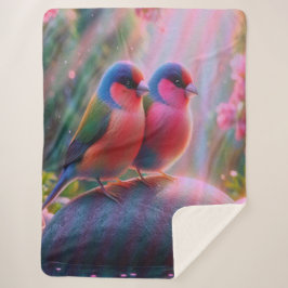 Garden Serenade Fleece Sherpa Blanka Sherpadecke