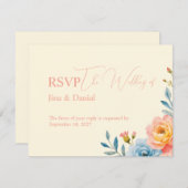 Garden Serenade RSVP Karte (Vorne/Hinten)