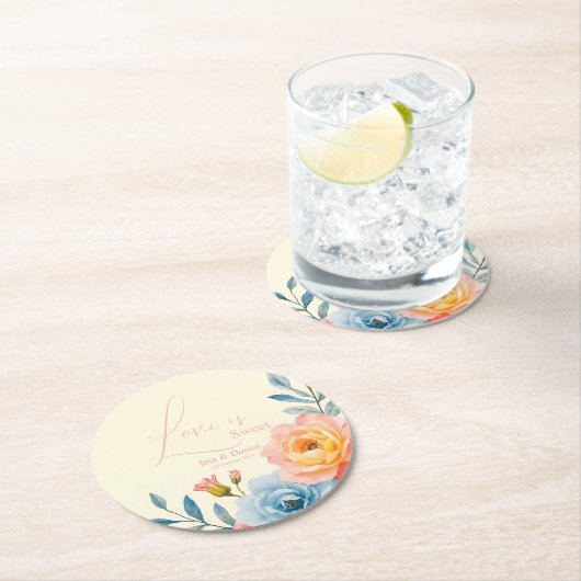 Garden Serenade Runder Pappuntersetzer (Vor Ort)