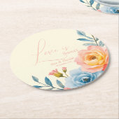 Garden Serenade Runder Pappuntersetzer (Angewinkelt)