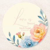 Garden Serenade Runder Pappuntersetzer (Vorderseite)