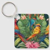 Garden Serenity: Vogel in Bloom Schlüsselanhänger (Vorderseite)