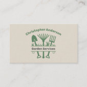 Garden Services - Tools Monogram Visitenkarte (Vorderseite)