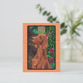 Garden Setter Postkarte (Stehend Vorderseite)
