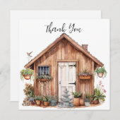 Garden Shed and Happy Place | PFLANZE | Springbrun Dankeskarte (Vorne/Hinten)