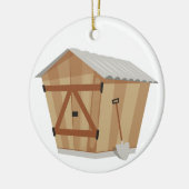 Garden Shed Keramik Ornament (Links)