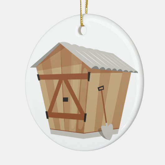 Garden Shed Keramik Ornament (Links)