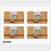 Garden Shed Rechteckiger Aufkleber (Blatt)