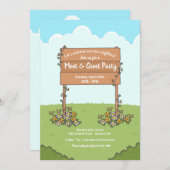 Garden Sign Meet und Greet Party Einladung (Vorne/Hinten)