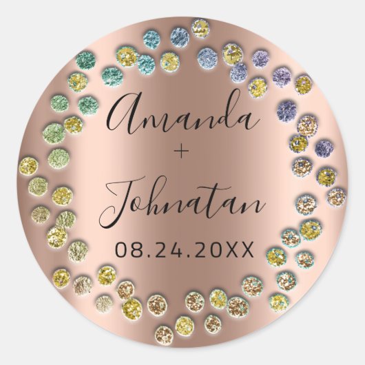 Garden Skinny einfach Name Datum Schwarze Rose Pun Runder Aufkleber (Vorderseite)