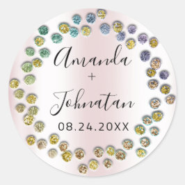 Garden Skinny Nennen Sie einfach das Datum schwarz Runder Aufkleber