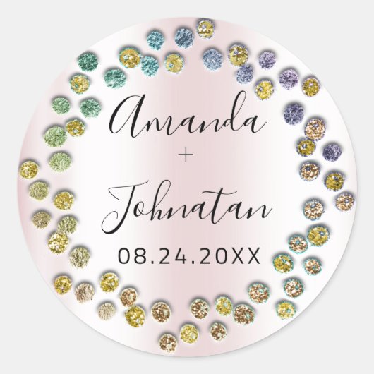 Garden Skinny Nennen Sie einfach das Datum schwarz Runder Aufkleber (Vorderseite)