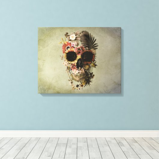 Garden Skull Light Leinwanddruck (Insitu (Holzboden))