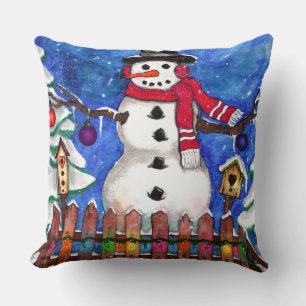 Garden Snowman Kissen