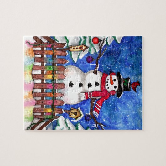 Garden Snowman Puzzle (Horizontal)