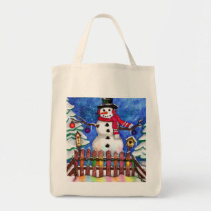 Garden Snowman Tragetasche