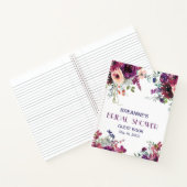 Garden Splash Floral Brautparty Gästebuch Notizblock (Innenseite)