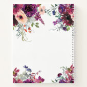 Garden Splash Floral Brautparty Gästebuch Notizblock (Rückseite)