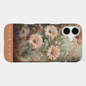 Garden Splendor Peach iPhone Hülle (Rückseite (Horizontal))
