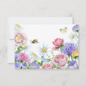 Garden Spring Wedding RSVP Karte (Rückseite)