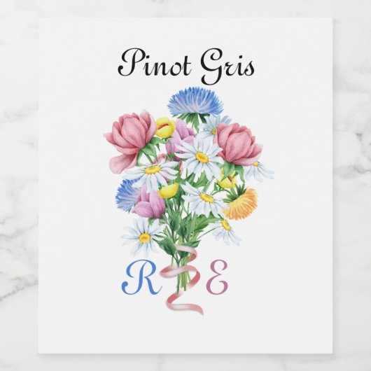 Garden Spring Wedding Weinetikett (Einzelnes Label)